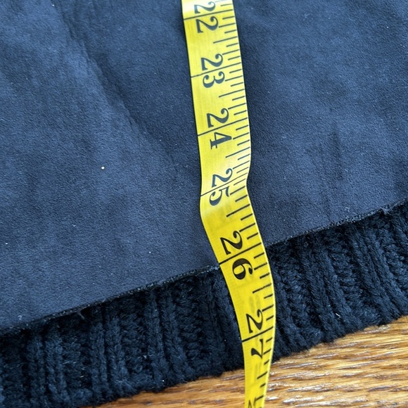 Melissa Paige black open front drape style cardigan.  Sweater back. Size XLP - Picture 9 of 10